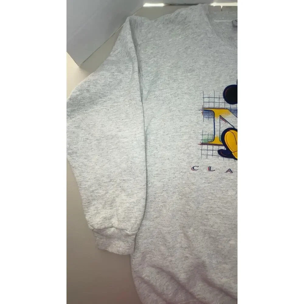 VTG Mickey Mouse Classics Sweatshirt Gray Large Walt Disney Genus Embroider 90s - Picture 5 of 8